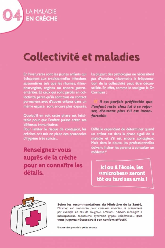 Comment sont gérées les maladies en crèche ?