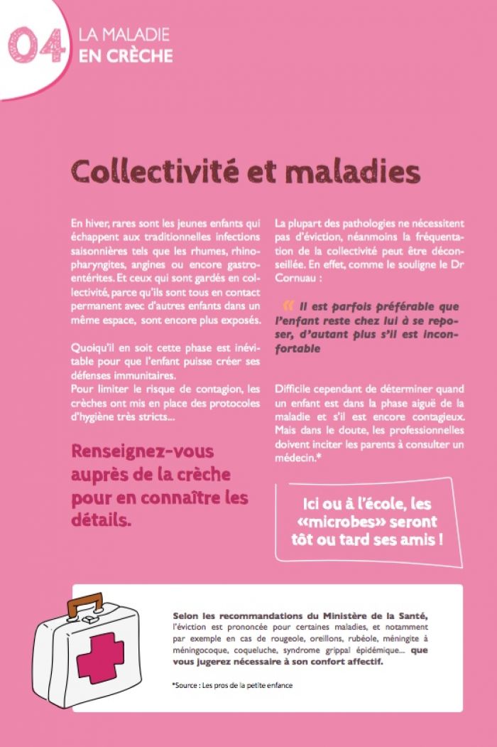 Comment sont gérées les maladies en crèche ?